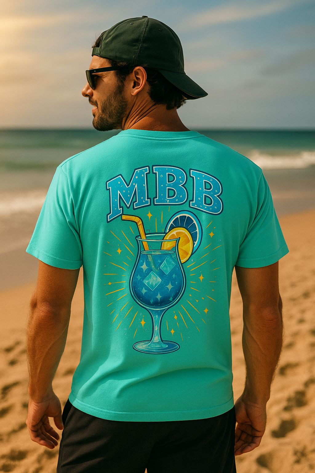 Tropical Shirt Mint Blue Lagoon